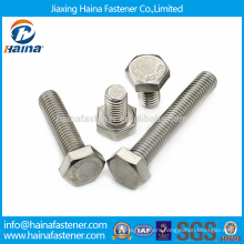 Stock DIN933 Stainless Steel Hex Head Bolt